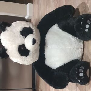 Plush Panda Bear Toy - Black and White